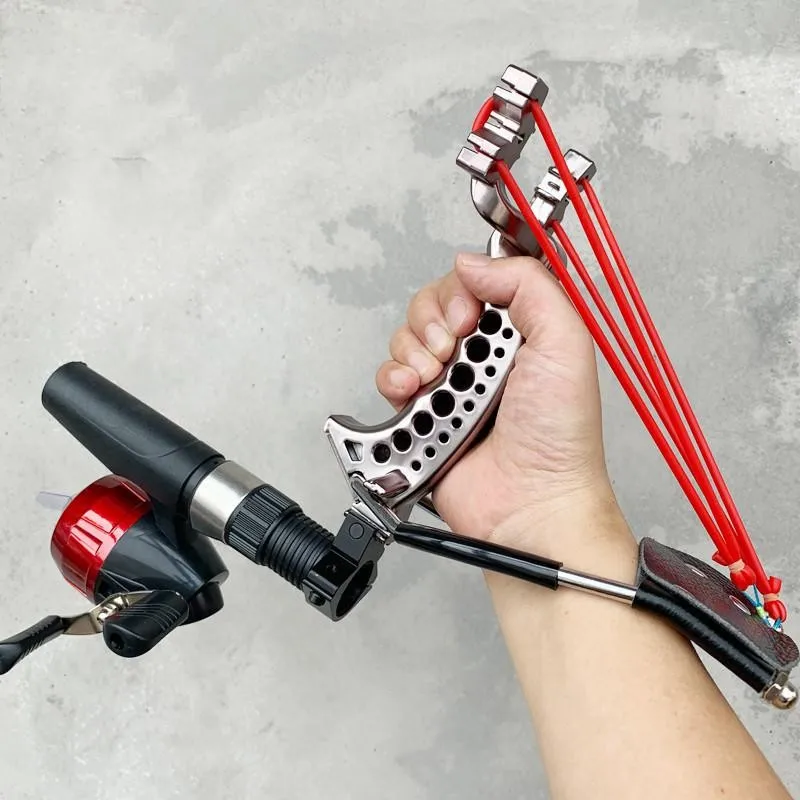 

Powerful Fishing Slingshot Outdoor Shooting Sport Hunting Game Wristband Combination Set Fishing Reel Easy To Carry and Durable