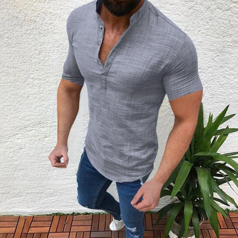 Camisa Летняя мужская рубашка Повседневная Блузка хлопковая льняная рубашка свободные топы рубашка с коротким рукавом camisa masculina гавайская рубашка