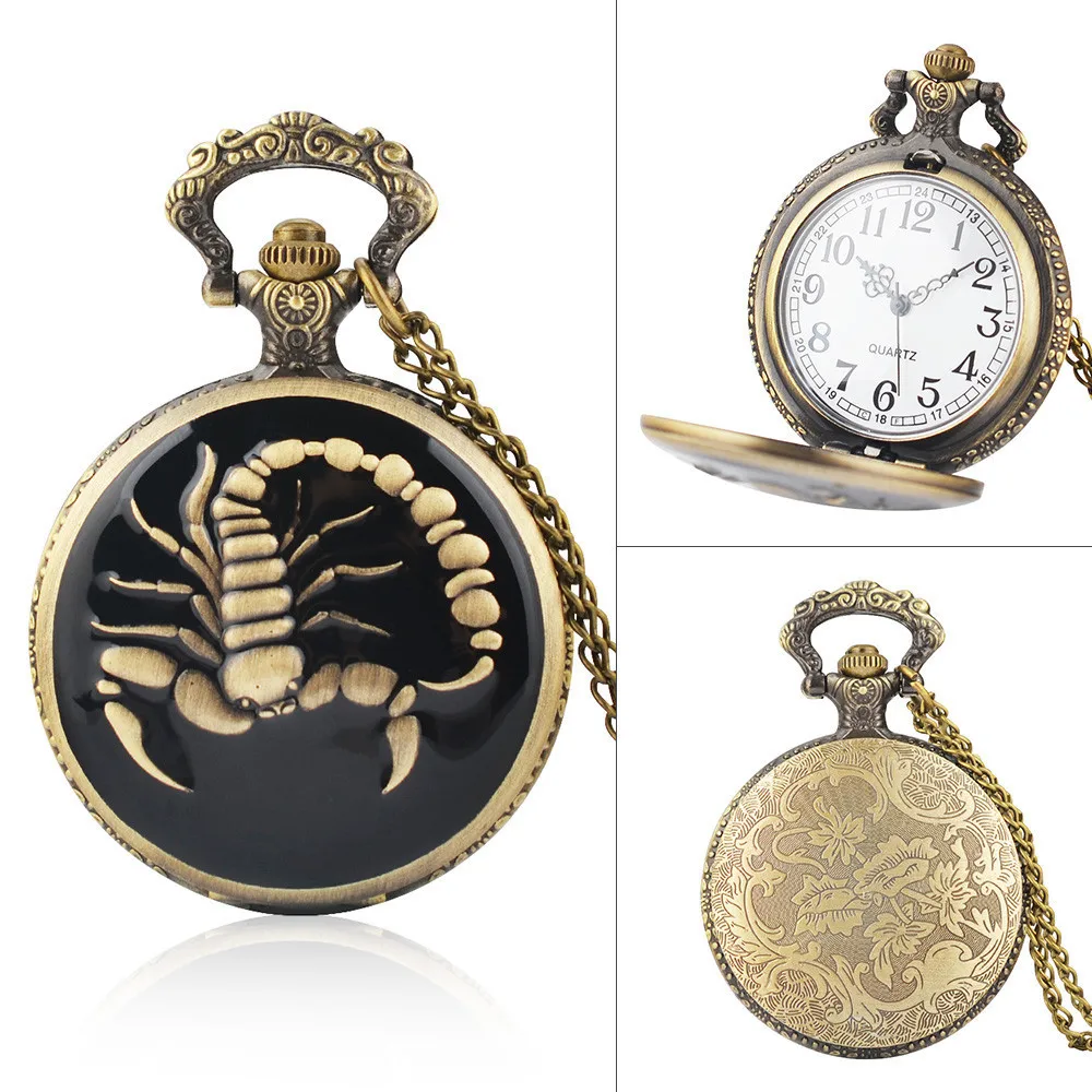 IBEINA карманные часы в винтажном стиле стимпанк Ретро дизайн бронзовое ожерелье Круглый циферблат часы подарок мужские карманные часы с цепочкой