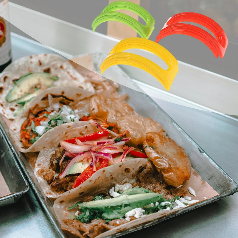 12 шт. держатель для тако подставка защитная пластина еды пластиковые кухонные