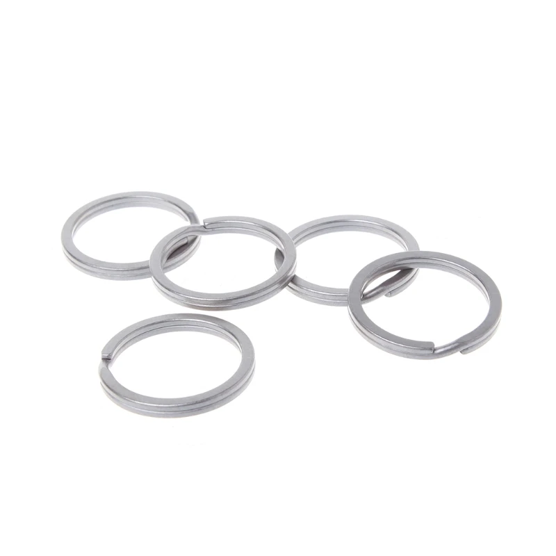

35mm Titanium Alloy Key Ring Circle Split Hanging Buckle Travel EDC Keychain DIY