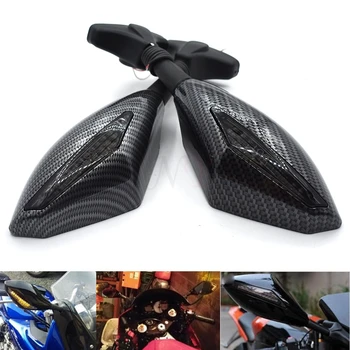 

Universal Motorcycle Rear View Side Wing Mirrors w/ LED Turn Signal Light for Honda CBR900/929/954 CBR900RR 1993-2004