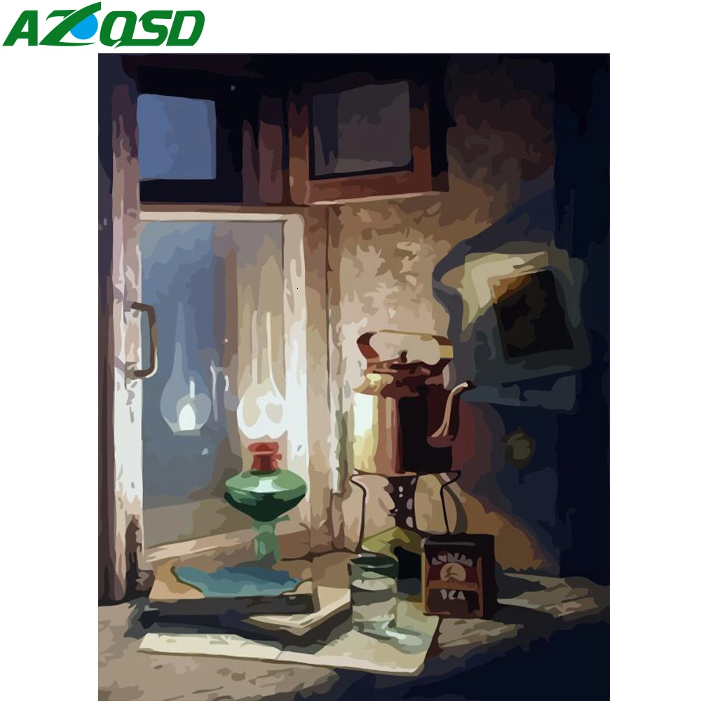 Картина AZQSD по номерам декорации DIY 40X50cm без рамки ручной работы подарок рисовать