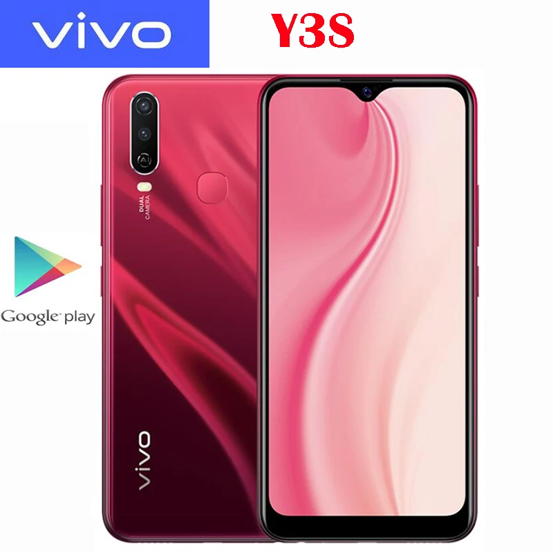 Смартфон VIVO Y3s мобильный телефон 4 Гб ОЗУ 128 ПЗУ Восьмиядерный процессор MT6765 экран