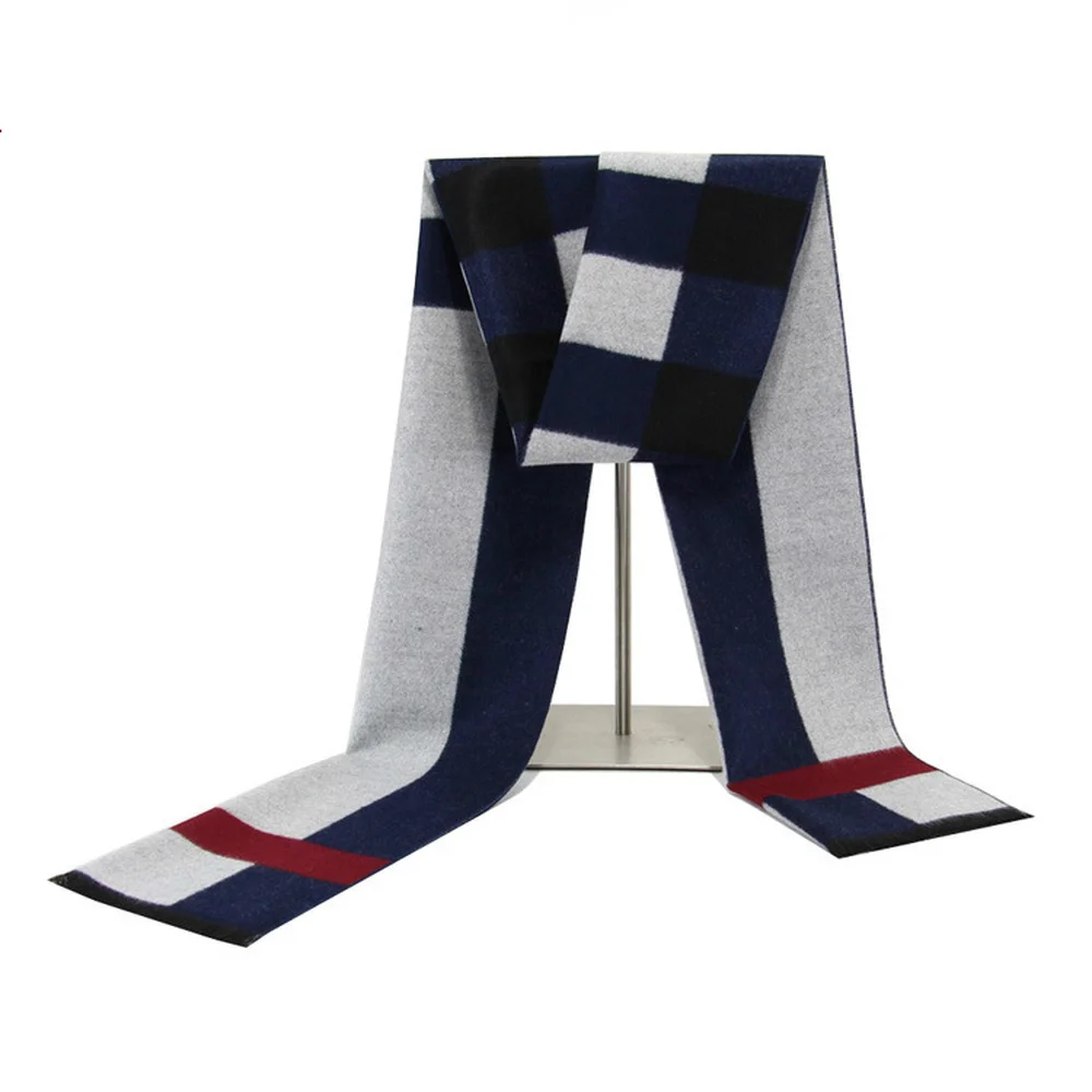 

New Plaid Men Scarf Warm Winter Scarf Unisex Men Blanket Shawls Soft Cashmere Scarf Scarves Large Luxury Brand