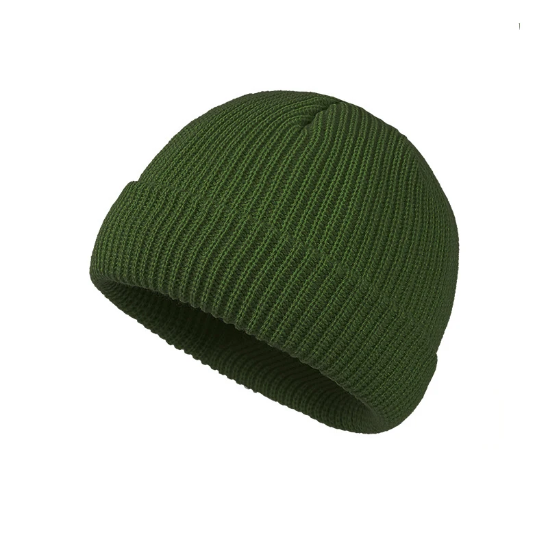 Men Fashion Knitted Hats Boy Skullcap Male Beanie Winter Retro Brimless Baggy Melon Cap Cuff Docker Fisherman Accessories fleece lined beanie