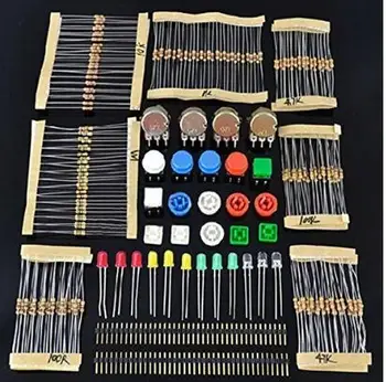 

Handy Portable Resistor kit for UNO R3 LED Potentiometer Tact Switch Pin Header