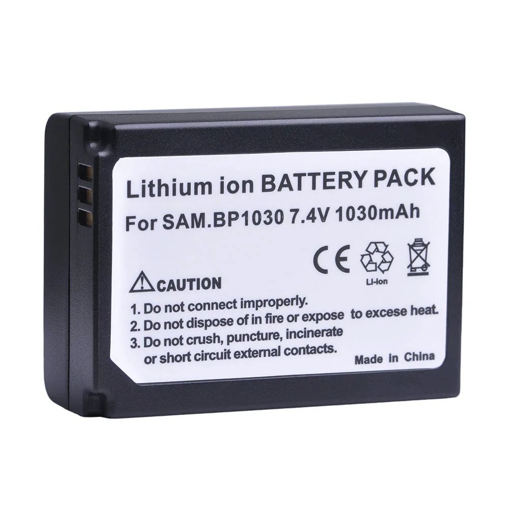 

1pc 1030mAH BP-1030 BP 1030 BP-1130 Rechargeable Camera Battery For Samsung NX200 NX210 NX300 NX500 NX1000 NX1100 NX2000 NX-300M