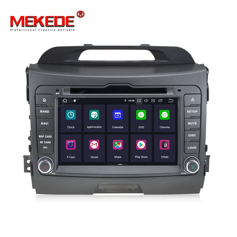 Excellent MEKEDE 7" 4G RAM 64G ROM Android 9.0 AV Output CAR DVD PLAYER For KIA sportage GPS screen navigation stereo radio receiver 2