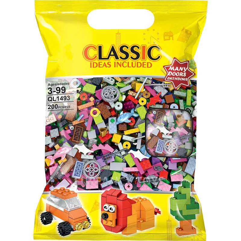200Pcs City DIY Creative Designer Bricks LegoINGs Classic Building Blocks Bulk Sets Friends Educational Assembling Toys for Kids 200Pcs City DIY Creative Designer Bricks LegoINGs Classic Building Blocks Bulk Sets Friends Educational Assembling Toys for Kids