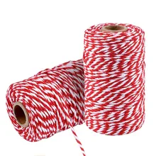 

1 Roll Multi-functional Christmas Twine Cotton Rope 100m Twine Perfect For Baking Butchers Crafts And Christmas Gift Wrapping