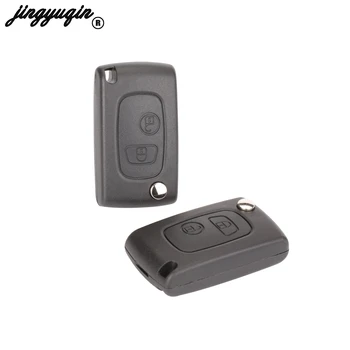 

jingyuqin VA2/HCA 2 Button Modified Flip Car Key Shell Fob For Citroen C1 C2 C3 C4 Xsara Picasso Remote Folding Key Fob Case