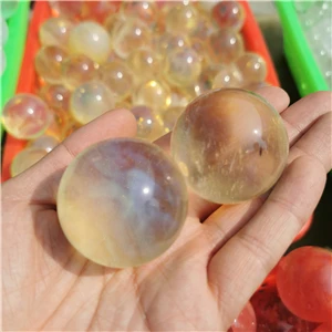 4-5 см плавильный кварцевый шар крем желтый плавильный камень сфера целебные драгоценные камни фэншуй