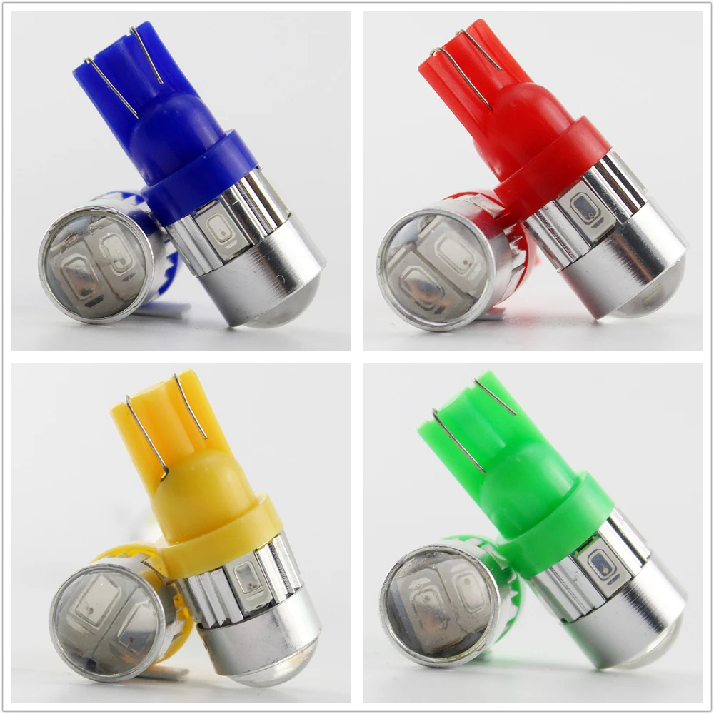 100pcs-T10-Lens-5730-6-SMD-LED-W5W-12V-Indicator-Instrument-Reading-Lights-Clearance-Lights-White