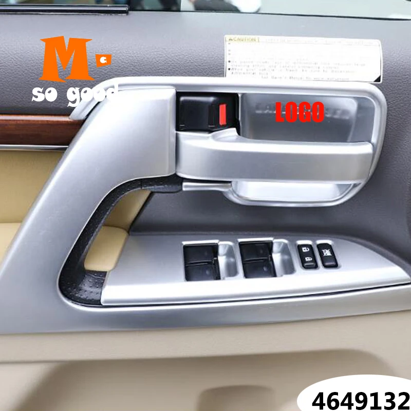 

For Toyota Land Cruiser Interior Door Handle Cover Trim ABS Matte Car accessories sticker-2013 2014 2015 2016 2017 2018