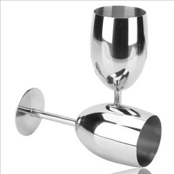 

2 Wine Glasses Stainless Steel Metal Wine Glass Bar Wine Glass Champagne Cocktail Drinking Glass Party Supplies