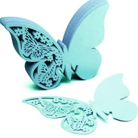 10pcs/Beautiful Butterfly Laser Cut Paper Place Card / Escort Card / Cup Card/ Wine Glass Card For Wedding Party Decoration