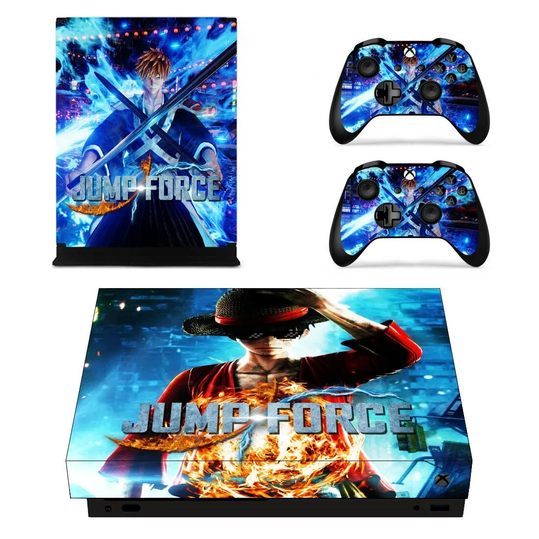 Jump Force Полный чехол для игры кожная консоль и наклейка на контроллер для Xbox One X консоль+ наклейка для контроллера