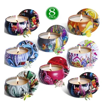 

8 Pieces/set Of Mosquito Coil Decorative Candle Citronella Oil-scented Soybean Wax Insect Repellent Scented Candles Bite Helper