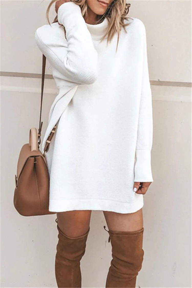 turtleneck dress oversized