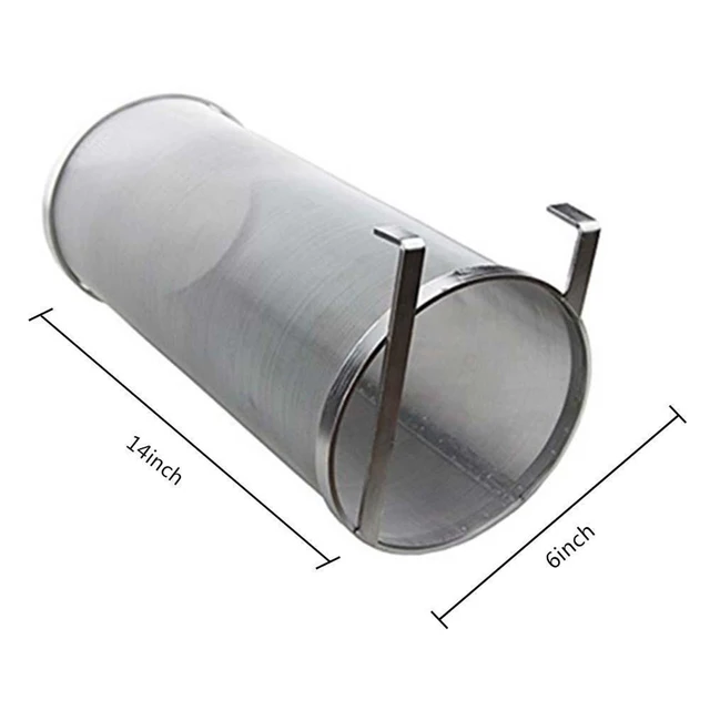 4 Sizes Stainless Steel Homemade Brew Beer Hop Mesh Filter Strainer with Hook Beer Brewing Hop Spider Mesh Filter Strainer 15x35cm