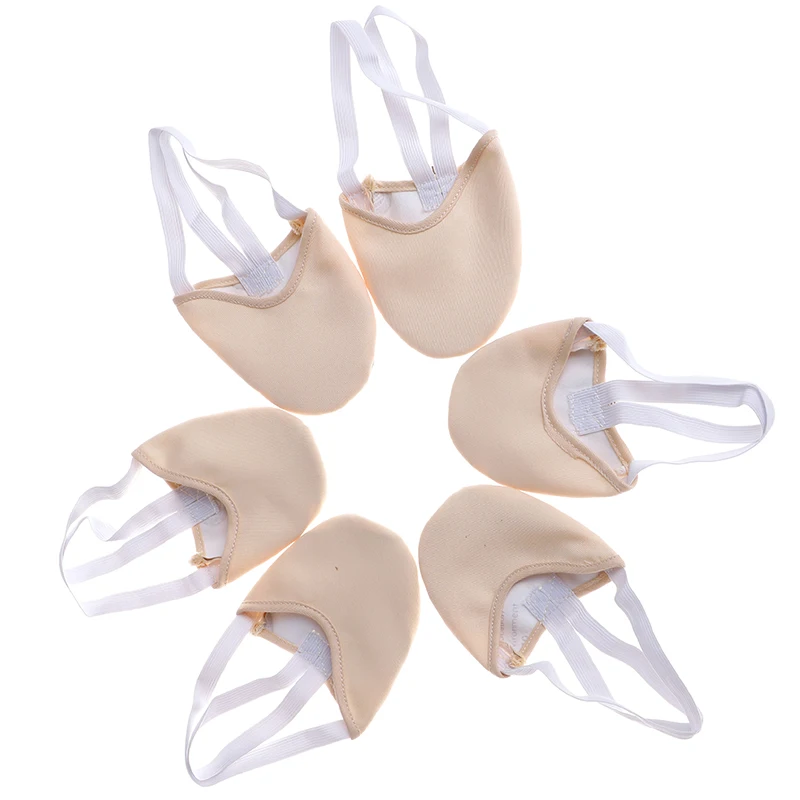 1pair S M L Half Length Rhythmic Gymnastic Shoes Roupa Ginastica Child Adult Gymnastics Pig Skin Sole Shoes Beige Dancing Dance