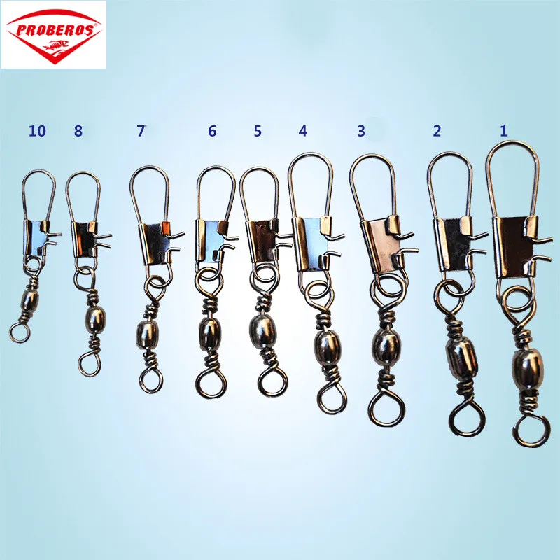 50pcs/Set Swivels Interlock Snap Fishing Lure Tackles Winter Gear Accessories Connector Copper Swivel | Спорт и развлечения