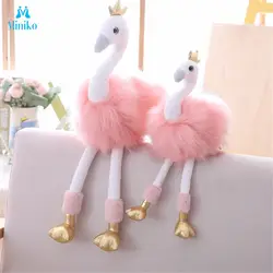 Симпатичные Фламинго Кукла Плюшевая Игрушка-животное балет Лебединое плюшевые игрушки куклы с украшением в виде короны для малышей и