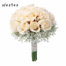 Букеты невесты букет невесты из цветов Свадебный цветок розовая роза марияж домашние Декорации для вечеринки SPH187