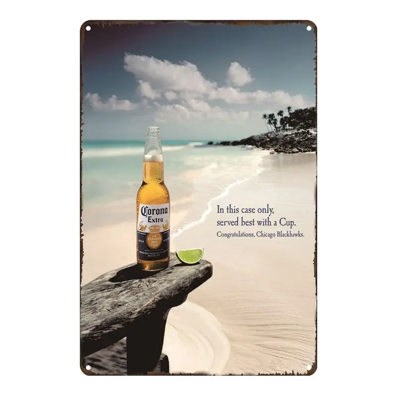 [Luckyaboy] Corona Экстра винтажные металлические жестяные знаки домашний бар паб гараж АЗС Декор таблички человек пещера стикер стены - Цвет: Лиловый