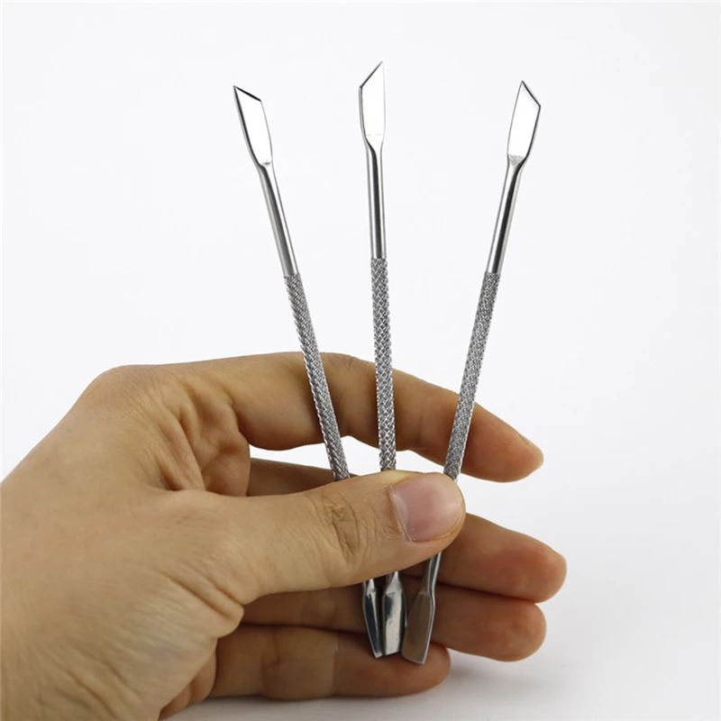 3pcs 115mm Stainless Steel Double-Sided wax Carving Dab Tool for butane Slick oil concentrate curving Dab tools