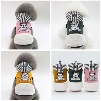 

European American Style Small Medium Dog Coat Jackets Winter Warm Puppy Pet Clothes For Dogs French Bulldog Pug Clothing Hoodies