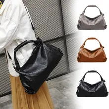 OCARDIAN, Женская трендовая Большая вместительная однотонная кожаная сумка на плечо с пельменями, модные сумки на молнии