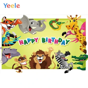

Forest Animals Wild Birthday Party Baby Photophone Child Photo Backdrops Customized Photographic Backgrounds For Photo Studio