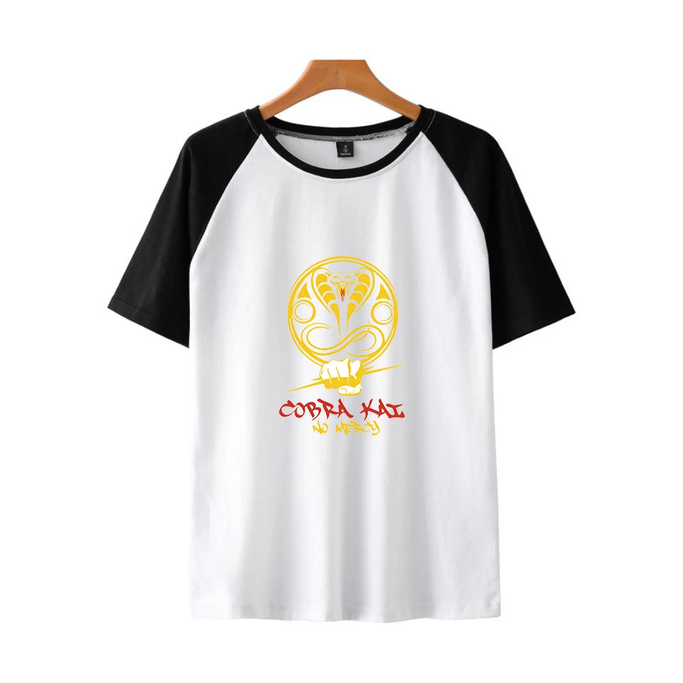 Korean Short Sleeve cobra kai  T Shirt Men O Neck  Mens T Shirt Summer Cool Tee Male Slim Casual Boys Tee Shirt Homme 4XL