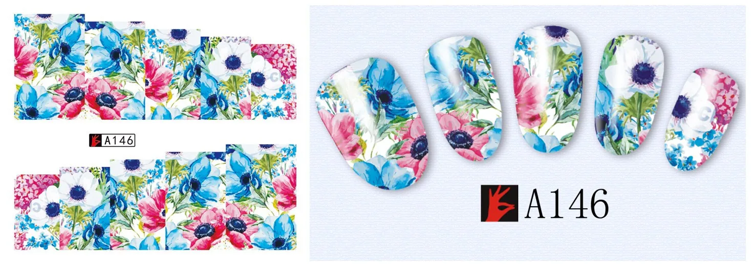 Европа и Америка Горячая палка полностью водяная маркировка Маникюр Цветочные наклейки цветы япония красивые наклейки для ногтей Французский-s