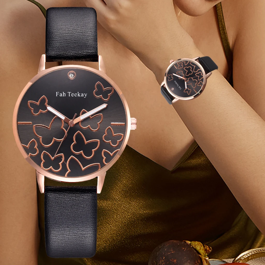 

Luxury Women Leather Wrist Watches Fashionable Female Analog Quartz Watch Casual Ladeis Watch Top Brand Relogios Femininos