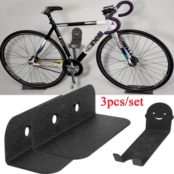 

Mountain Bicycle Storage Wall Mounted Rack Holders Carbon Steel Wall Mount Stands Bike Bicycle Hanger Hooks Up to 100KG