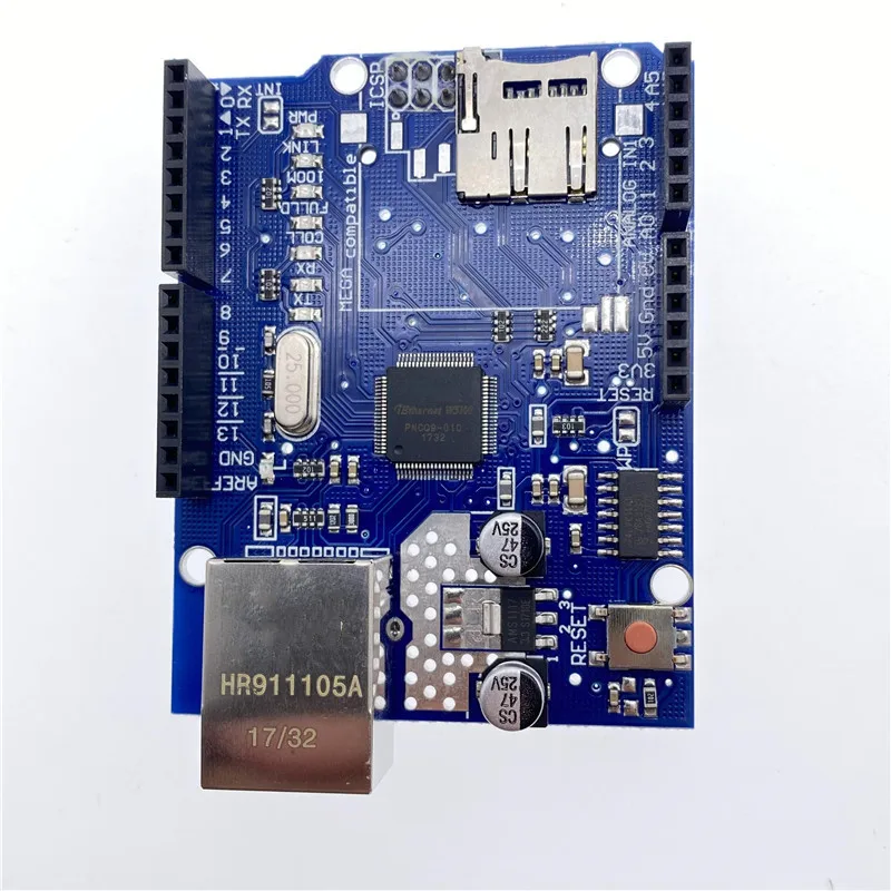 1pcs Shield Ethernet W5100 R3 UNO Mega 2560 1280 328 UNR Development board for arduino | Электронные компоненты и