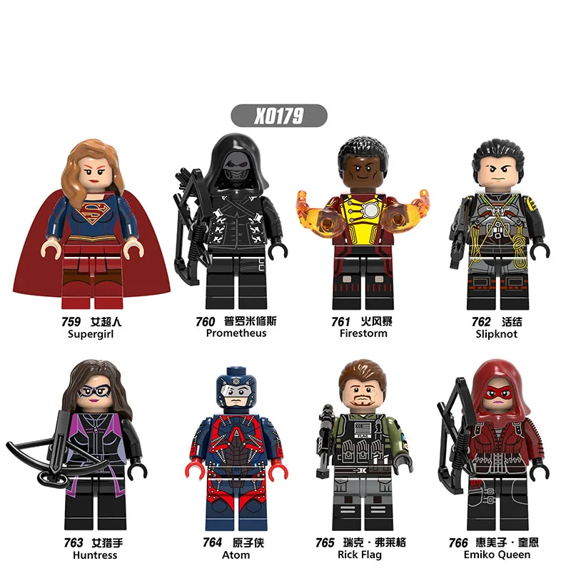 

Building Blocks Marvel Super Heroes Model Huntress Emiko Queen Prometheus Rick Flag Building Blocks Gift Toys For Children X0179