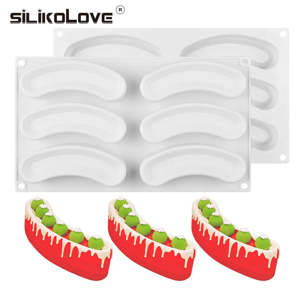 Силиконовые формы для Мусса SILIKOLOVE 6 полости 3d Шоколадные инструменты украшения