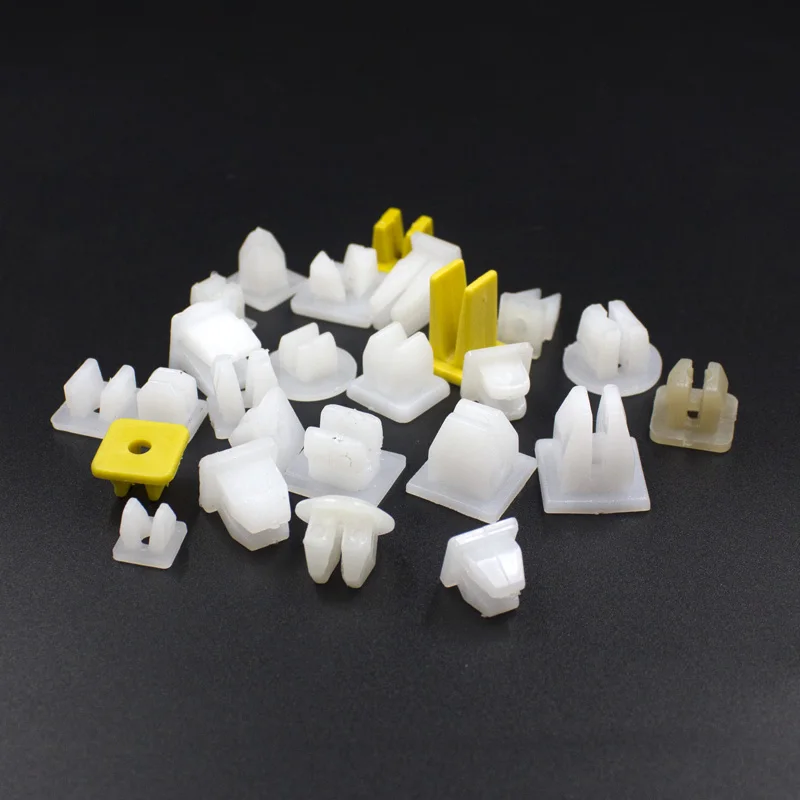 50 Pcs Mix Car Fixed Screw Square Round head Nut Screw Fixed Grommet Clip Plastic Snap In Fastener