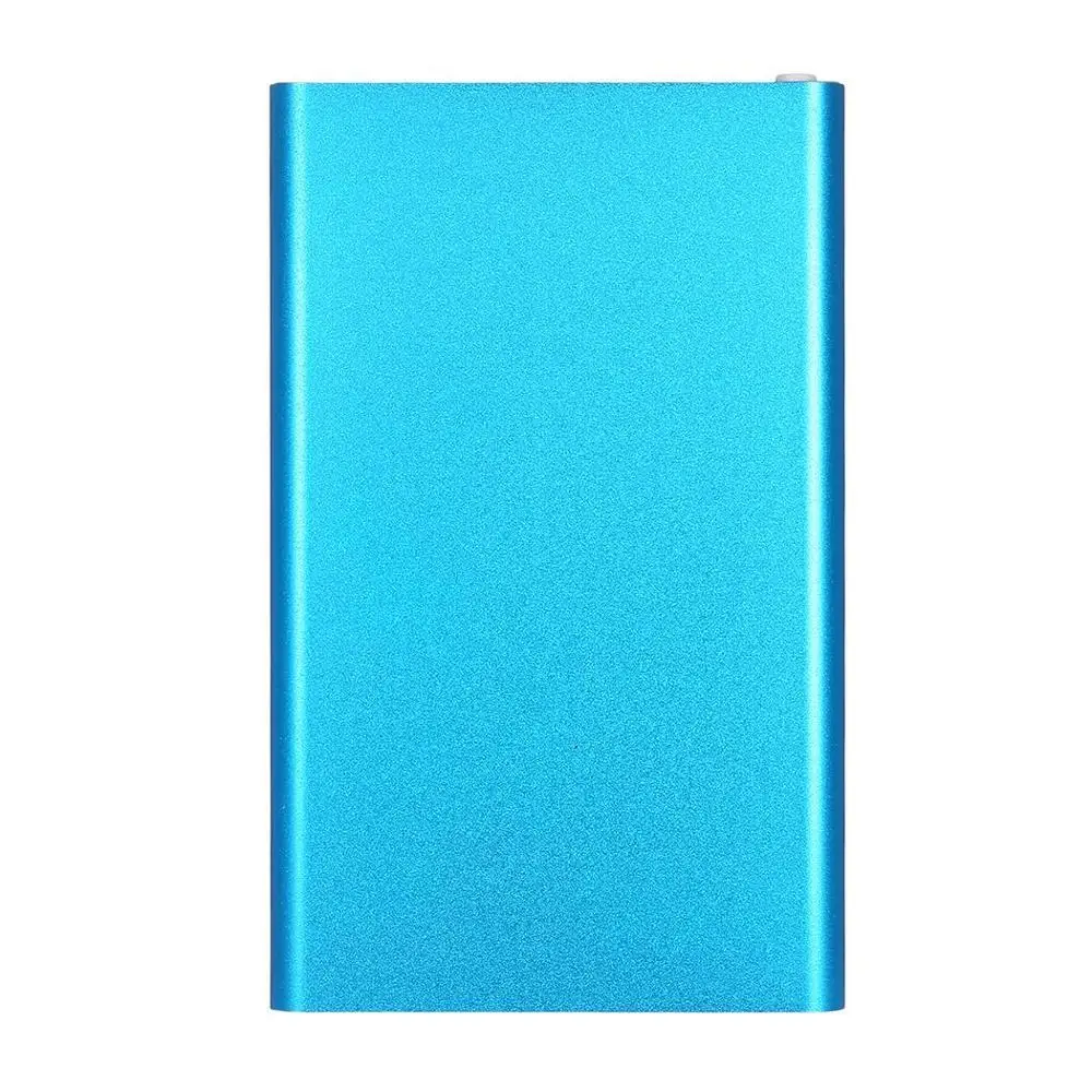 Ультра-тонкий портативный внешний аккумулятор 12000 мА/ч для экстренной зарядки мобильного зарядного устройства, внешний аккумулятор для iPhone Samsung MI - Цвет: Синий