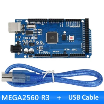 

NEW MEGA 2560 R3 Development Board CH340G ATMEGA 2560 Kit With USB Cable For Arduino