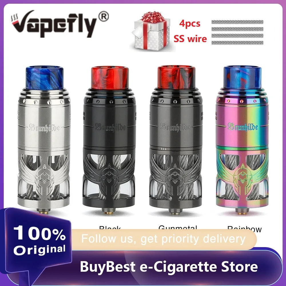 Новый оригинальный Vapefly Brunhilde Top Coiler RTA 8 мл бак с двойной катушкой сборка палубы боковой наполнение дизайн E-cig Vape Танк против галактик