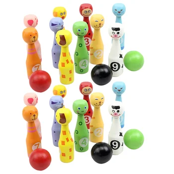 

2 Sets Bowling Toy Kit Kids Hands-on Intellectual Development Toys Funny Toddlers Bowling Toy Early Educational Bowling Toy Set