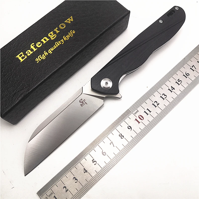 Sitivien ST102/ST103 D2 Blade G10 Handle Flipper Ball Bearing Utility Camping Hunting Fishing Outdoor EDC Pocket Folding Knife