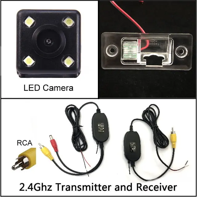 Для Volkswagen VW Jetta Bora A4 1999~ 2006 HD CCD камера заднего вида, автомобильная парковочная камера, камера заднего вида - Название цвета: wireless n 4 LED