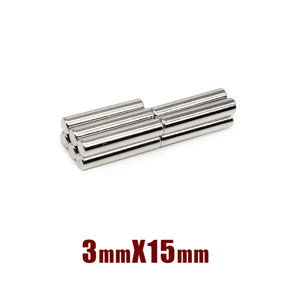 Springs 20/50/100/200/500PCS 3x15 Powerful Strong Magnetic Magnets Disc 3mmx15mm Small Round Permanent Neodymium Magnets 3x15mm 3*15 mm Wood Glue