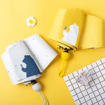 

Cartoon Automatic Umbrella for Kids Uv Protection Folding Sun Umbrella Black Coating High Quality Paraplu Kids Rain Gear MM60YS